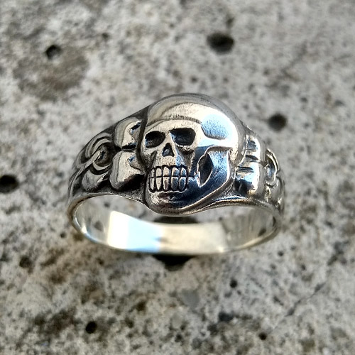 Death Head Nazi Ring Skull and Crossbones German Ring NSvendor
